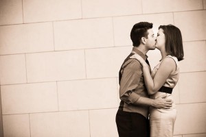 Kris and Patrick's Engagement Photo Session on the Kansas City Plaza by Kansas City Wedding Photographer Kevin Keith Photography